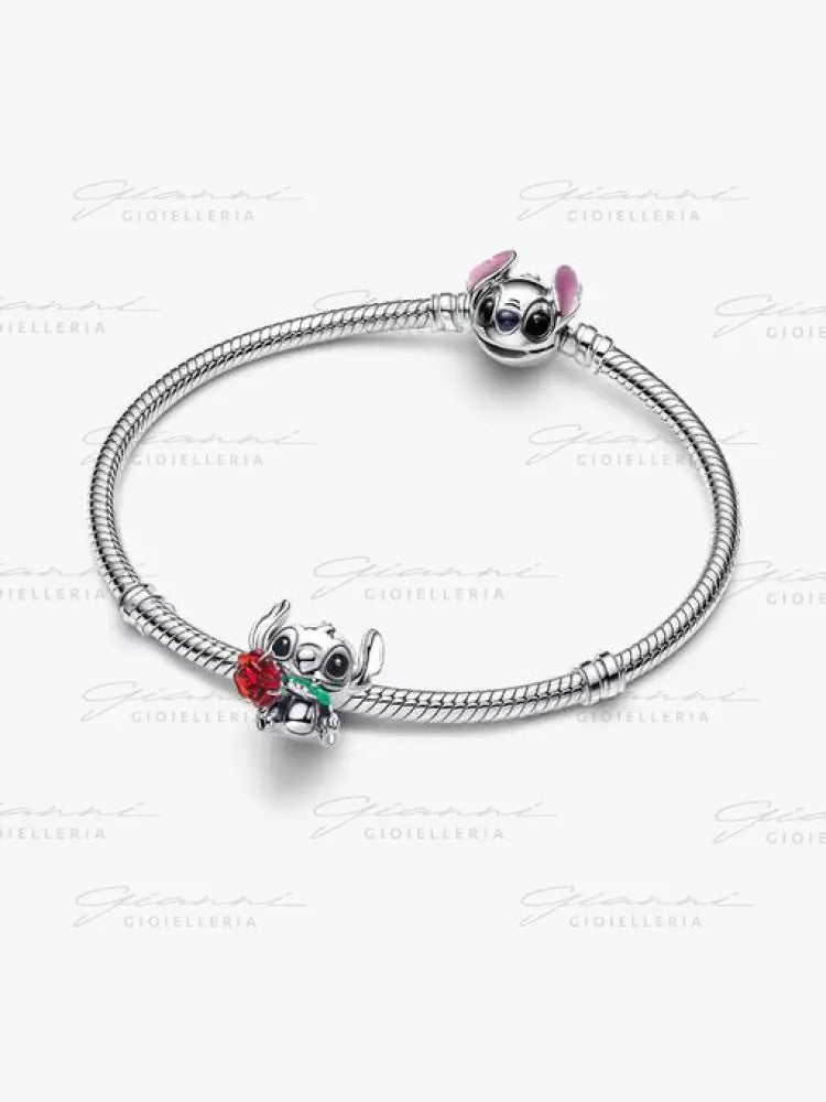 Disney Lilo & Stitch Stitch con la rosa Charm
