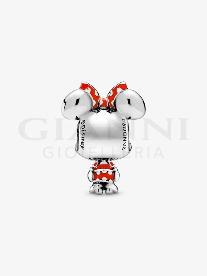 Disney Pandora Charm Minnie con Vestito e Fiocco a pois Charm