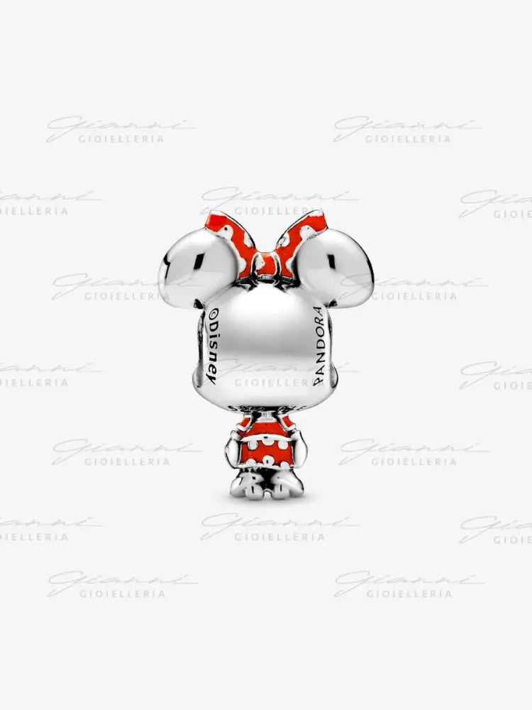 Disney Pandora Charm Minnie con Vestito e Fiocco a pois Charm