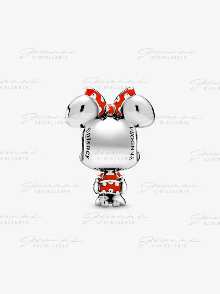 Disney Pandora Charm Minnie con Vestito e Fiocco a pois Charm