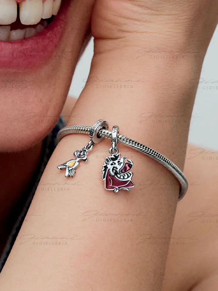 Disney Pandora Il Re Leone Pendente Timon e Pumbaa divisibile Charm