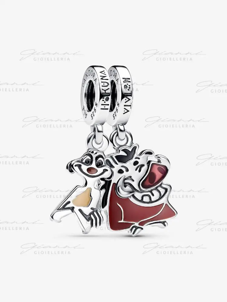 Disney Pandora Il Re Leone Pendente Timon e Pumbaa divisibile Charm