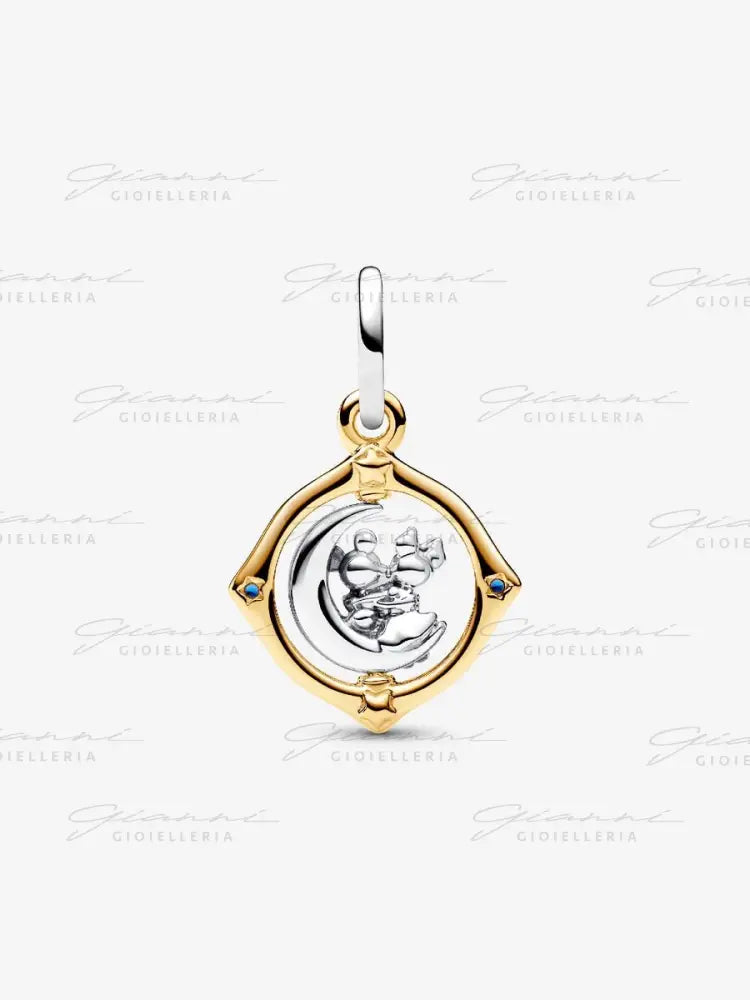 Disney Pandora Pendente Mickey Mouse e Minnie sulla Luna Charm