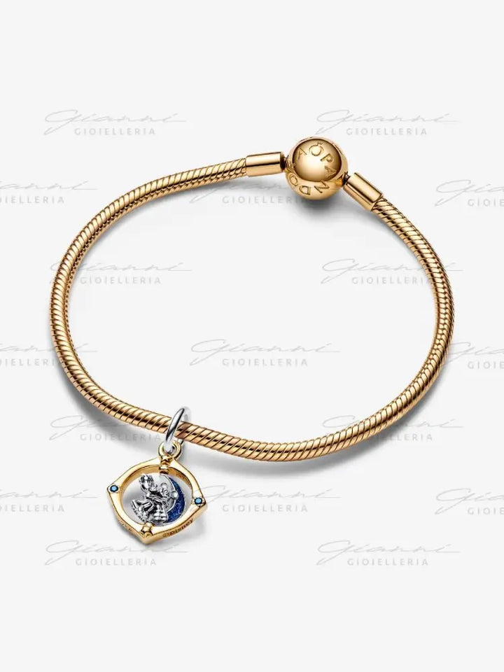 Disney Pandora Pendente Mickey Mouse e Minnie sulla Luna Charm