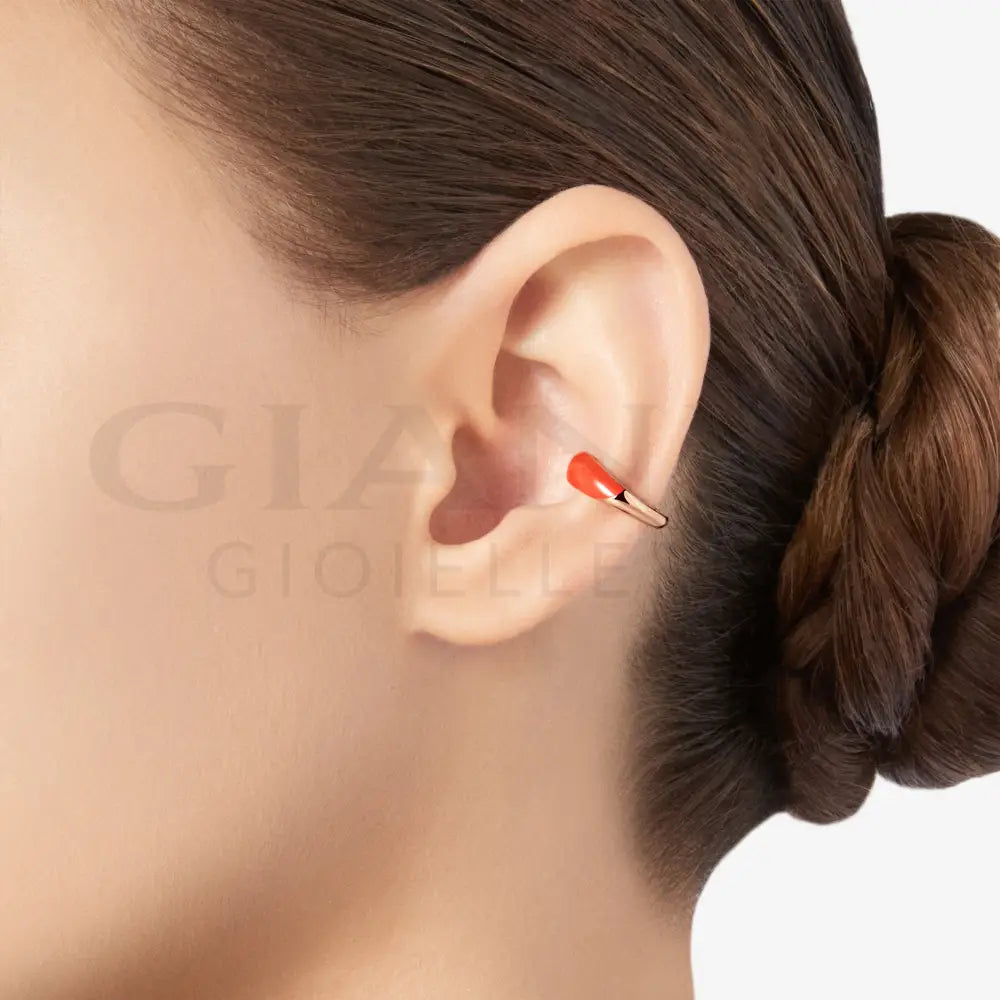 Earcuff DoDo - Rondelle argento dorato & smalto Orecchini