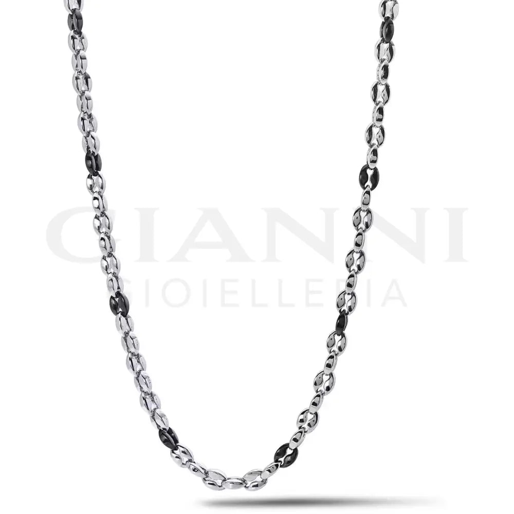 Girocollo Comete - Acciaio Lucido e Nero - Collane