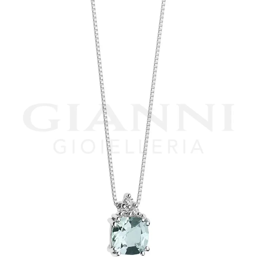Girocollo Comete - Fantasia con Acquamarina e Diamanti - Collane