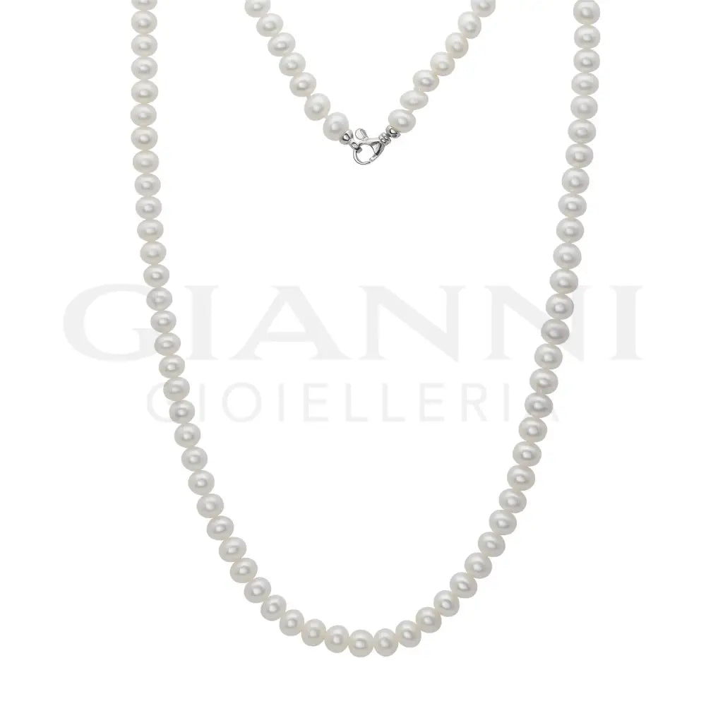 Girocollo Comete - Perle coltivate in Argento - Collane