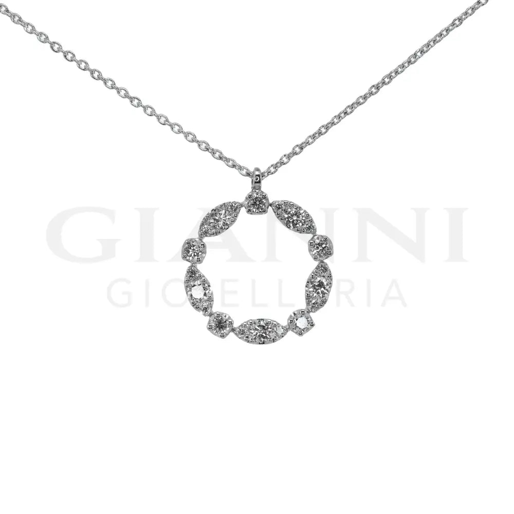 Girocollo Crivelli - Cerchio in Oro Bianco con Diamanti incastonati - Collane