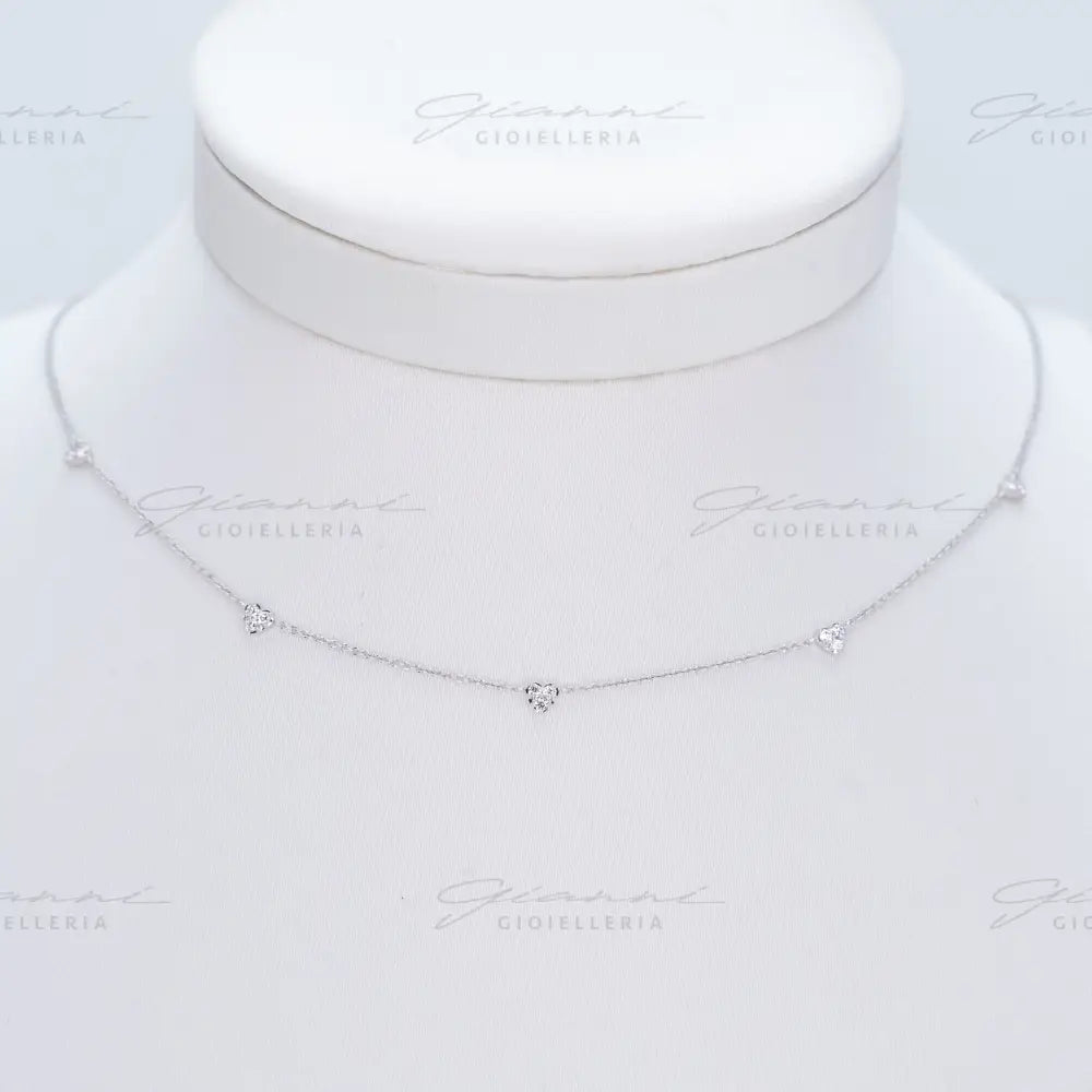 Girocollo Crivelli - Cuori in pavé diamanti Collane