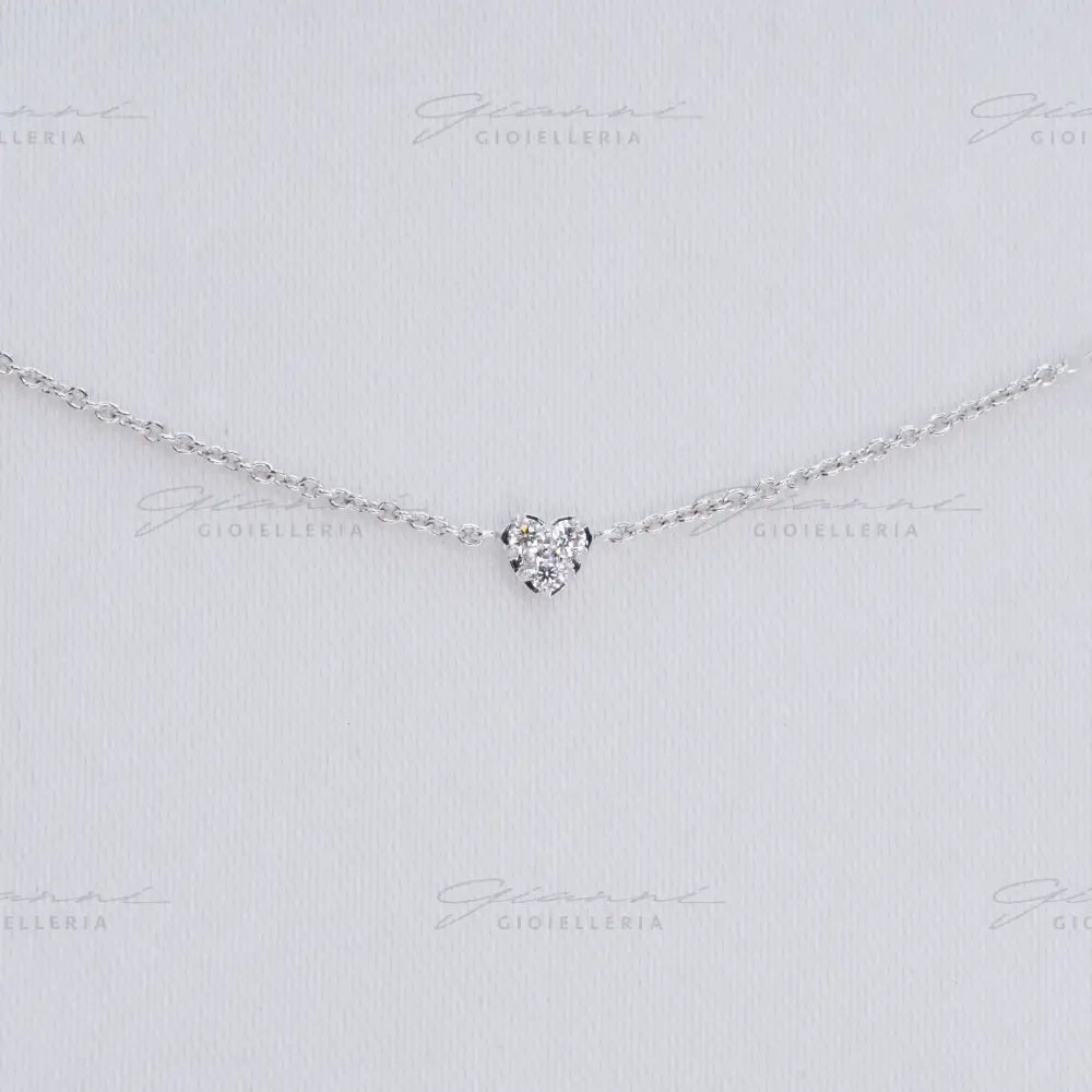 Girocollo Crivelli - Cuori in pavé diamanti Collane
