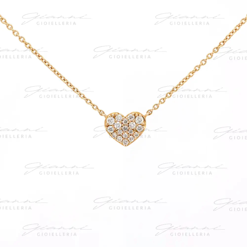 Girocollo Crivelli Pavé in Oro Rosa con Diamanti Collane