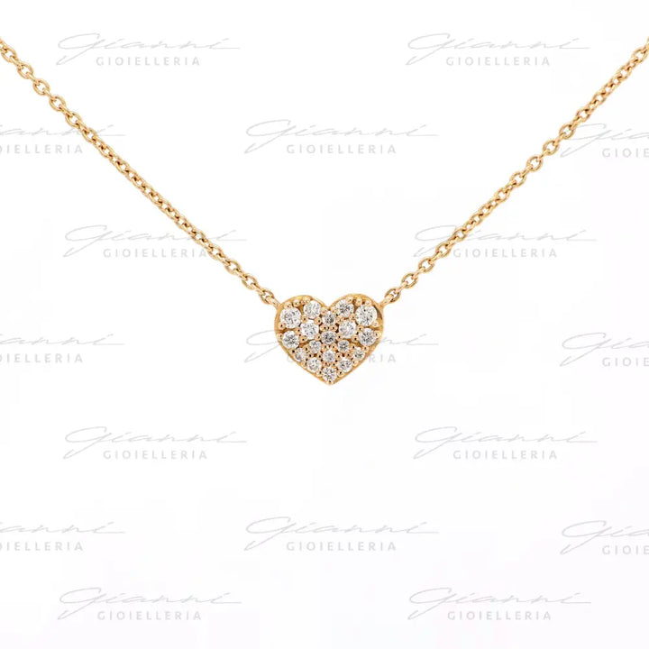 Girocollo Crivelli Pavé in Oro Rosa con Diamanti Collane