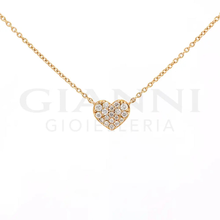 Girocollo Crivelli Pavé in Oro Rosa con Diamanti Collane