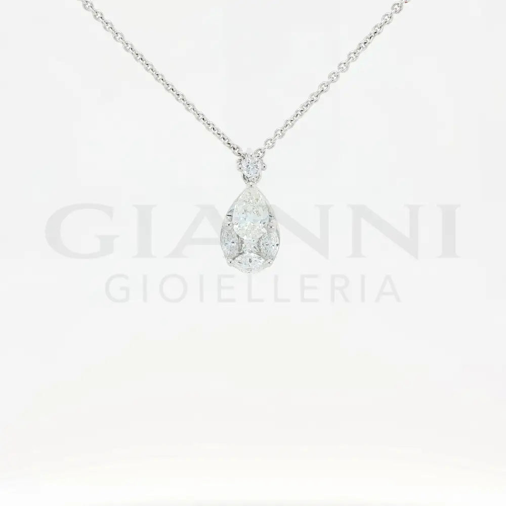 Girocollo Crivelli - Pavé di Diamanti in Oro Bianco Collane