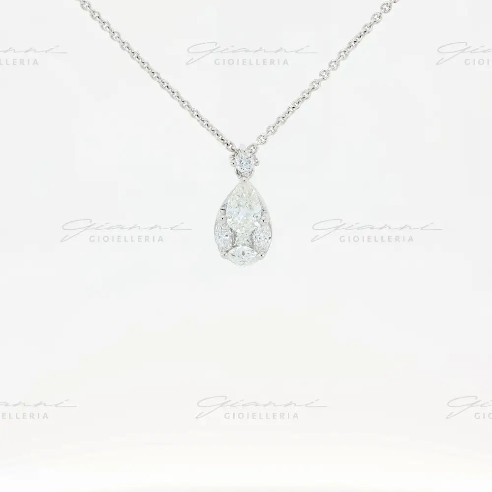 Girocollo Crivelli - Pavé di Diamanti in Oro Bianco Collane
