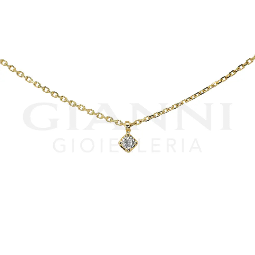 Girocollo Crivelli - Pendente Punto Luce in Oro Giallo - Collane