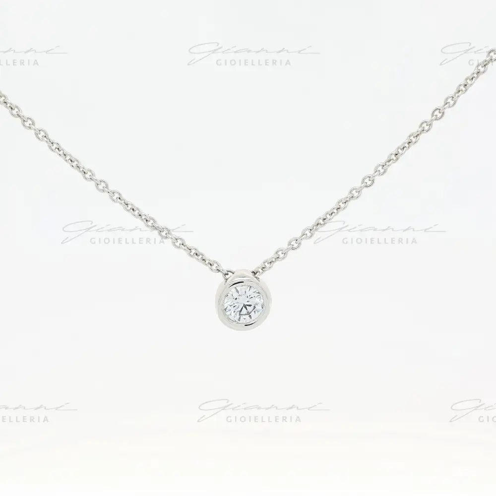 Girocollo Crivelli - Light Punto Luce in Oro Bianco con Diamante Collane