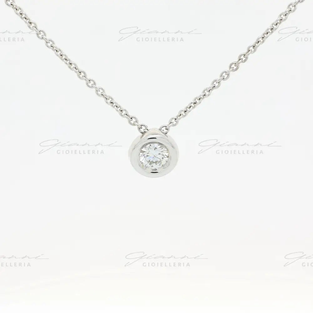 Girocollo Crivelli - Light Punto Luce con Diamante in Oro Bianco Collane