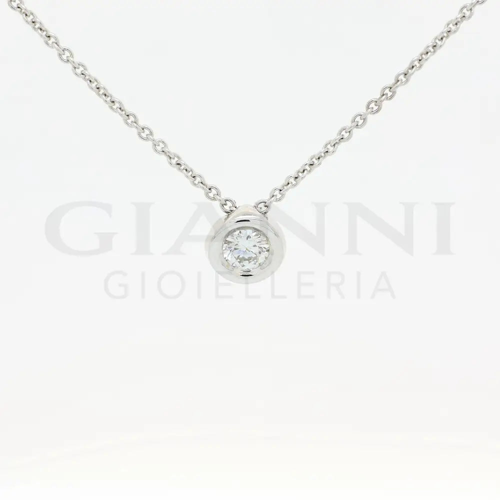 Girocollo Crivelli - Light Punto Luce con Diamante in Oro Bianco Collane