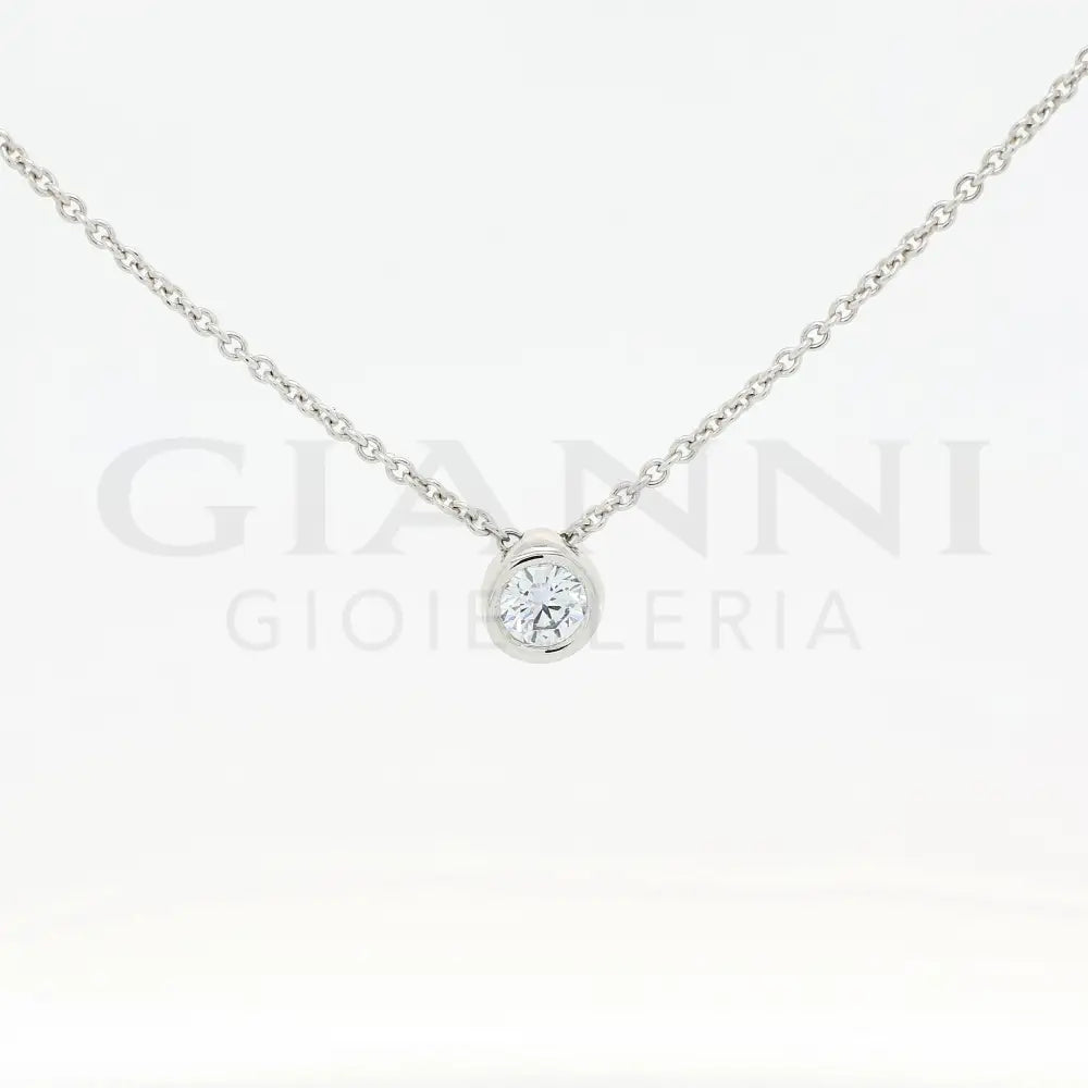 Girocollo Crivelli - Light Punto Luce con Diamante in Oro Bianco Collane