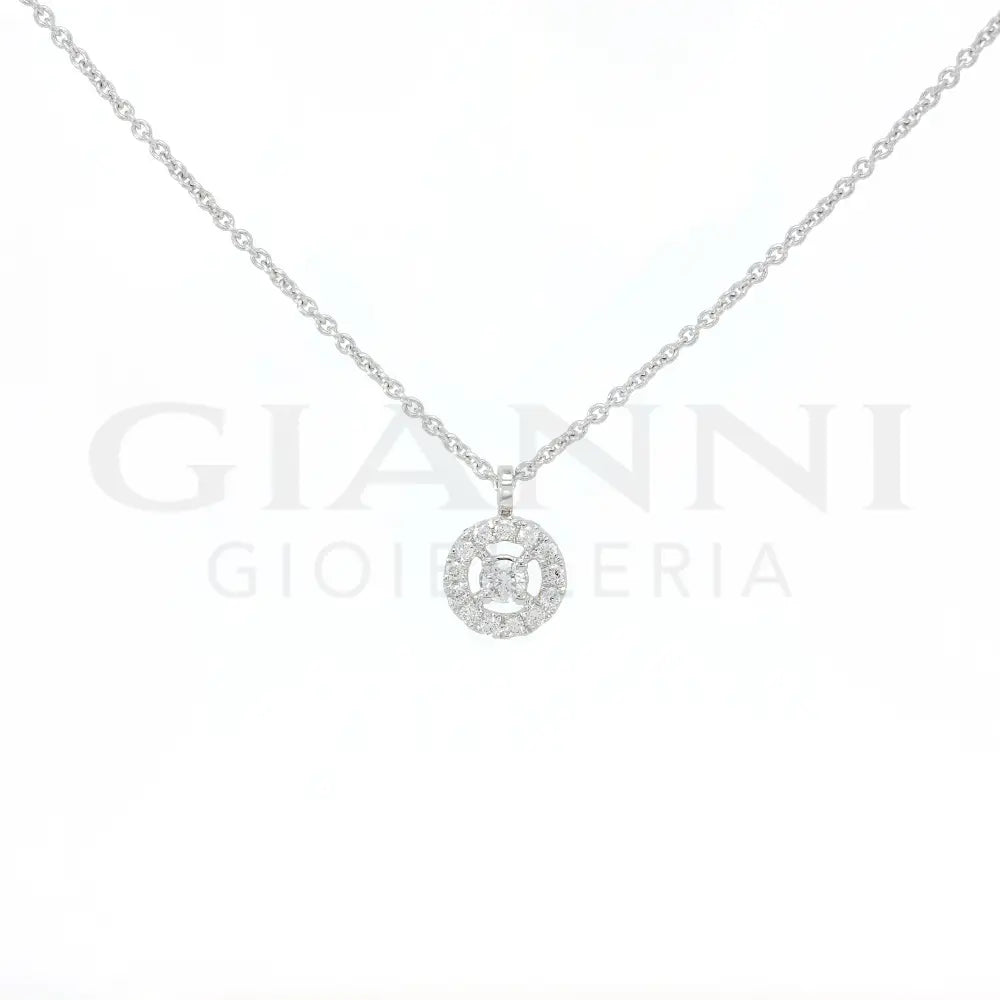 Girocollo Crivelli Punto luce in Oro Bianco con Diamanti Collane
