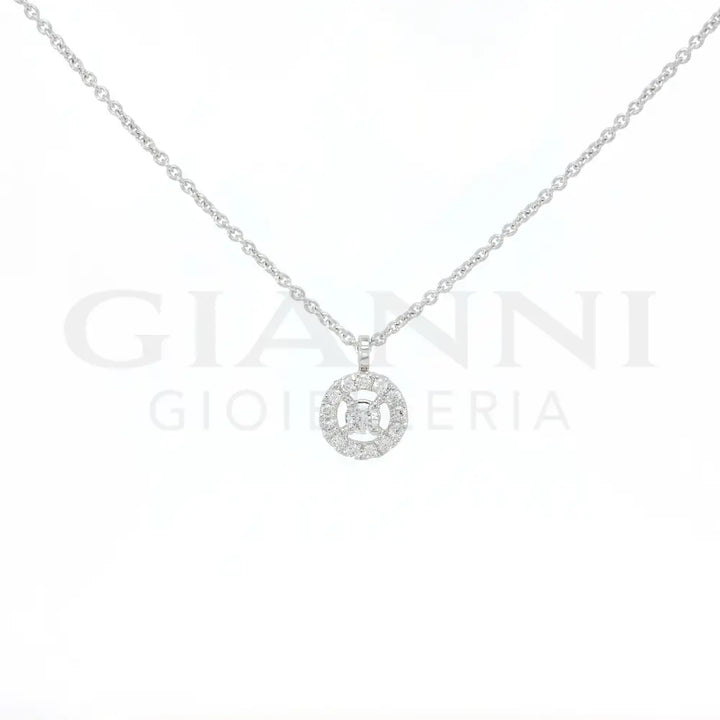Girocollo Crivelli Punto luce in Oro Bianco con Diamanti Collane