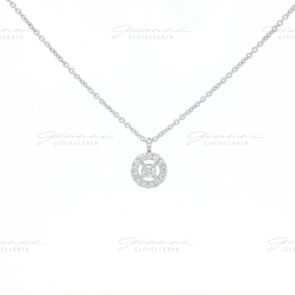 Girocollo Crivelli Punto luce in Oro Bianco con Diamanti Collane