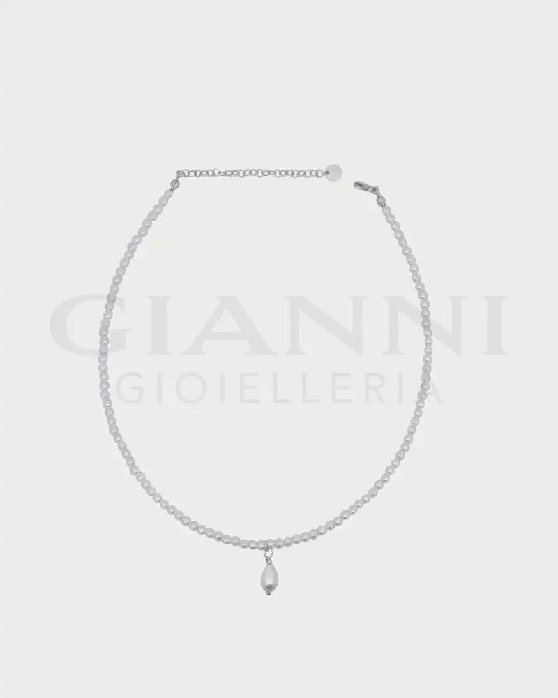 Girocollo Rue Des Mille - Filo Singolo Pearl Drop - Collane