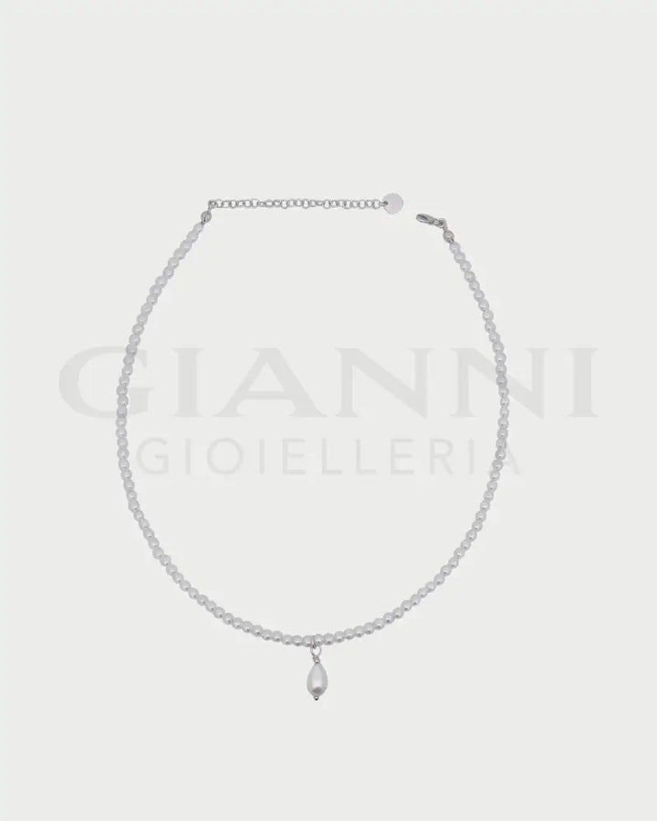 Girocollo Rue Des Mille - Filo Singolo Pearl Drop - Collane
