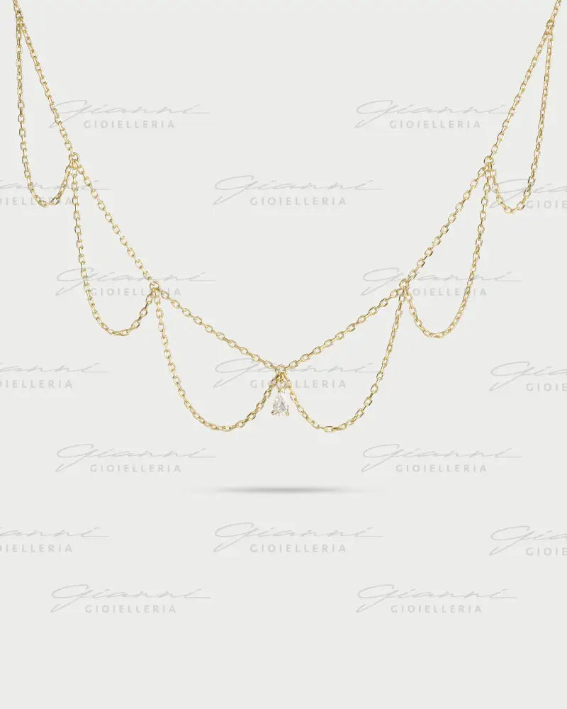 Girocollo Rue Des Mille - Merletto drop oro giallo Collane