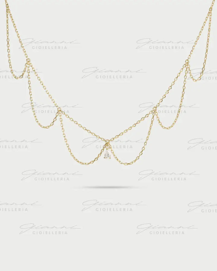 Girocollo Rue Des Mille - Merletto drop oro giallo Collane