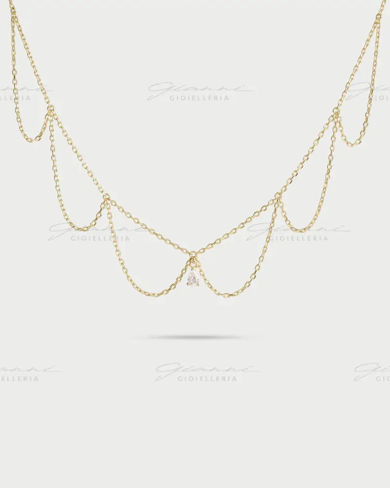 Girocollo Rue Des Mille - Merletto drop oro giallo Collane