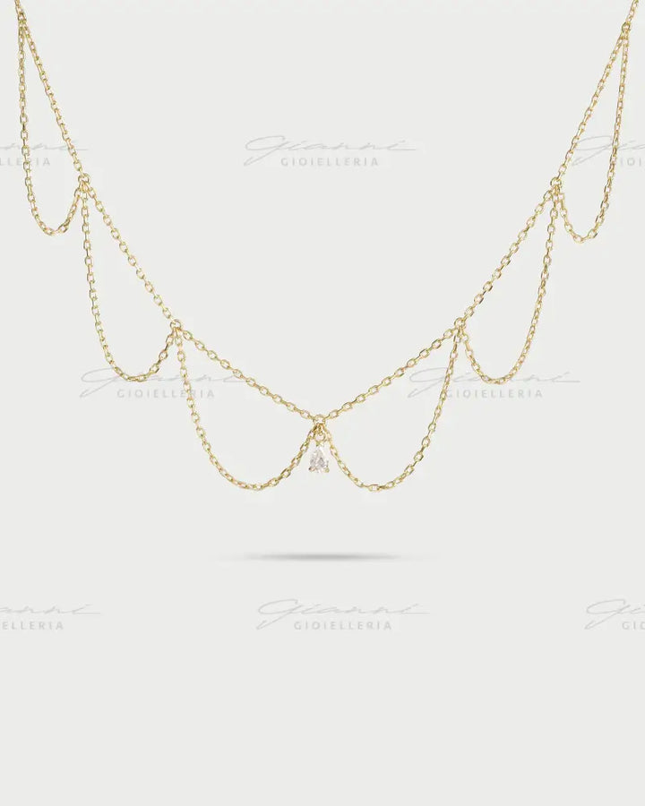 Girocollo Rue Des Mille - Merletto drop oro giallo Collane