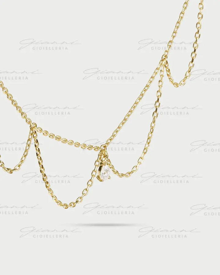 Girocollo Rue Des Mille - Merletto drop oro giallo Collane