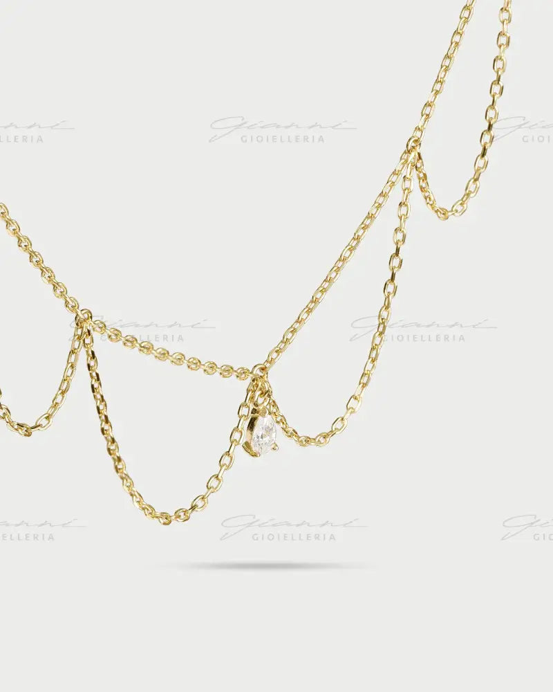 Girocollo Rue Des Mille - Merletto drop oro giallo Collane