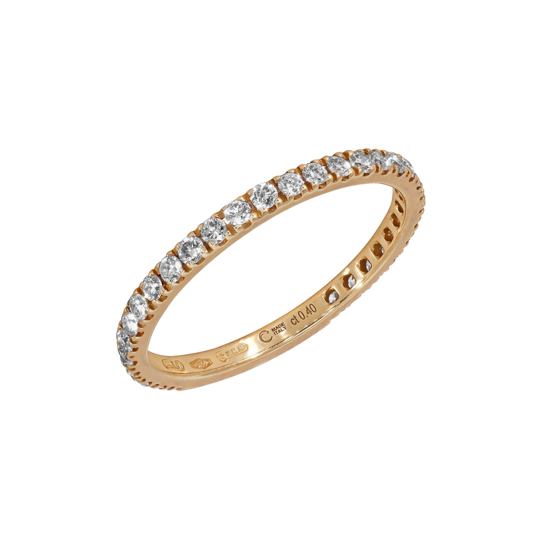 Anello Crivelli - Eternity 3/4 in Oro Rosa con Diamanti 0,40 ct.