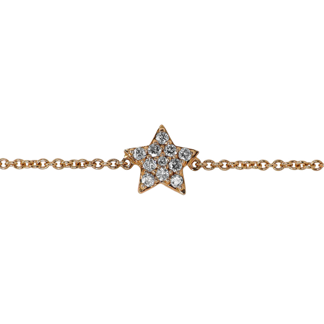 Bracciale Crivelli - Fantasia Stellina con Diamanti in Oro Rosa