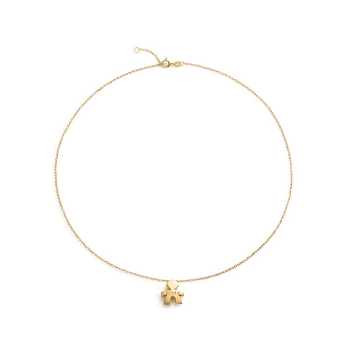 Collana leBebé - I Tesorini Big con sagoma bimbo e catena in oro giallo