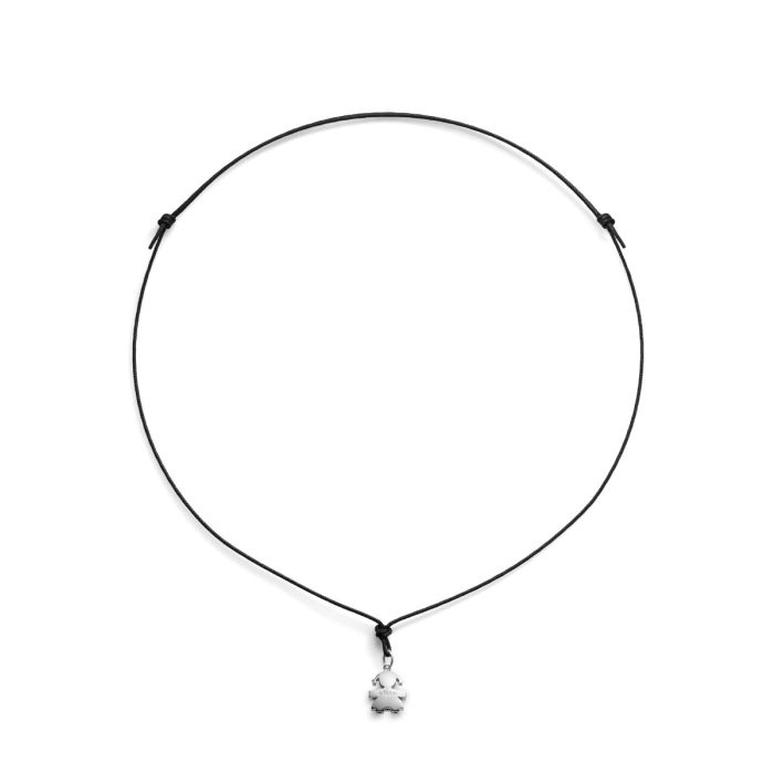 Collana leBebé - I Tesorini con sagoma bimba in oro bianco