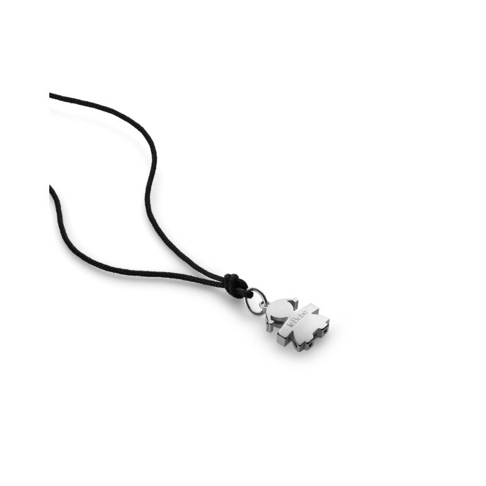 Collana leBebé - I Tesorini con sagoma bimba in oro bianco