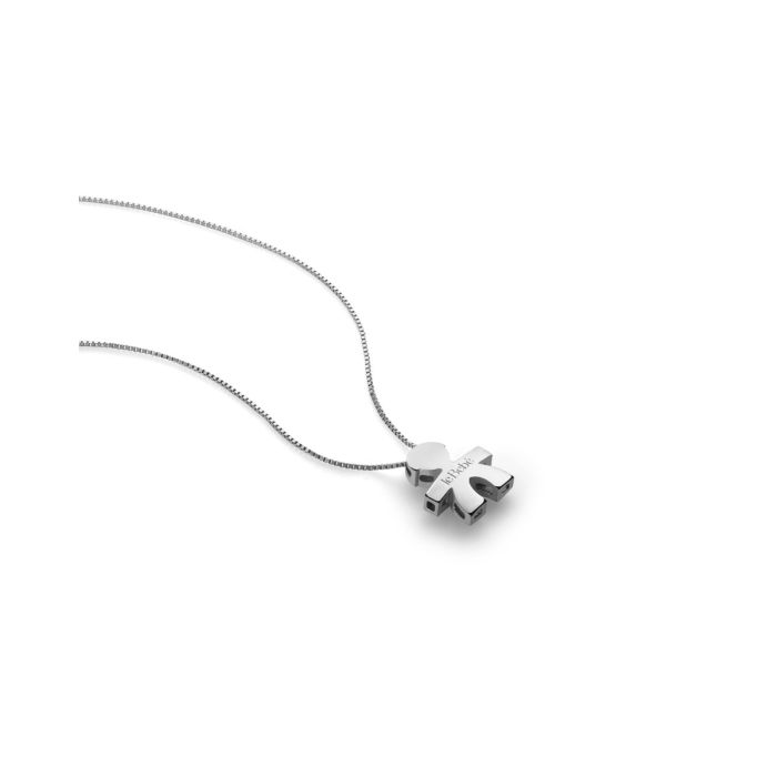 Collana leBebé - I Tesorini con sagoma bimbo e catena in oro bianco