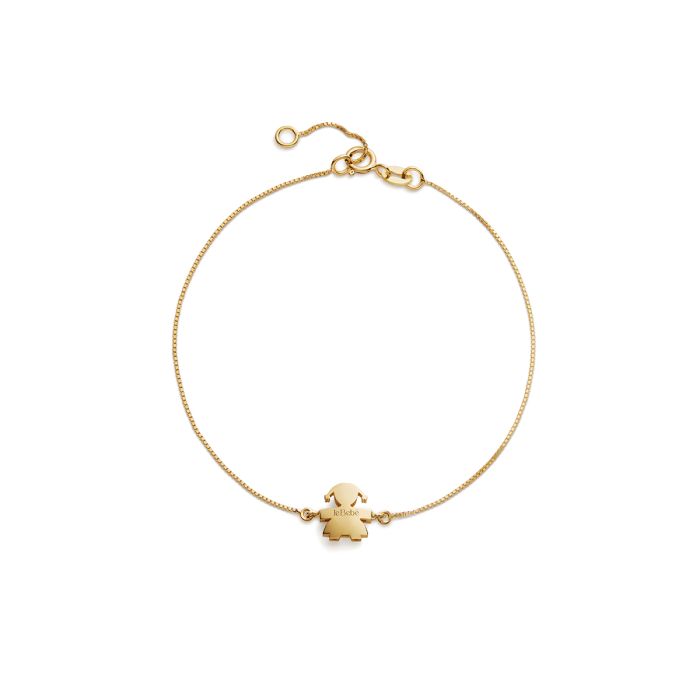 Bracciale leBebé - I Tesorini con sagoma bimba in oro giallo