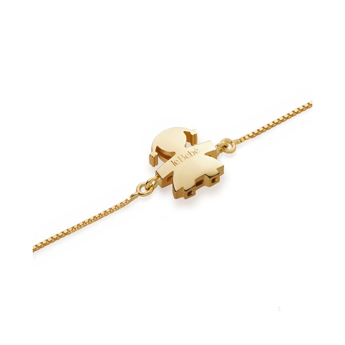 Bracciale leBebé - I Tesorini con sagoma bimba in oro giallo