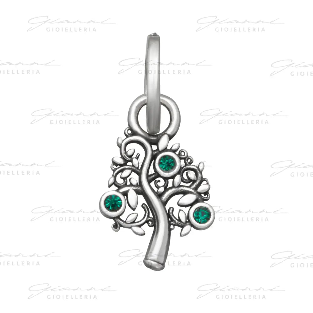 Mini Charm Giovanni Raspini - Albero Della Vita Crystal Verde Charm
