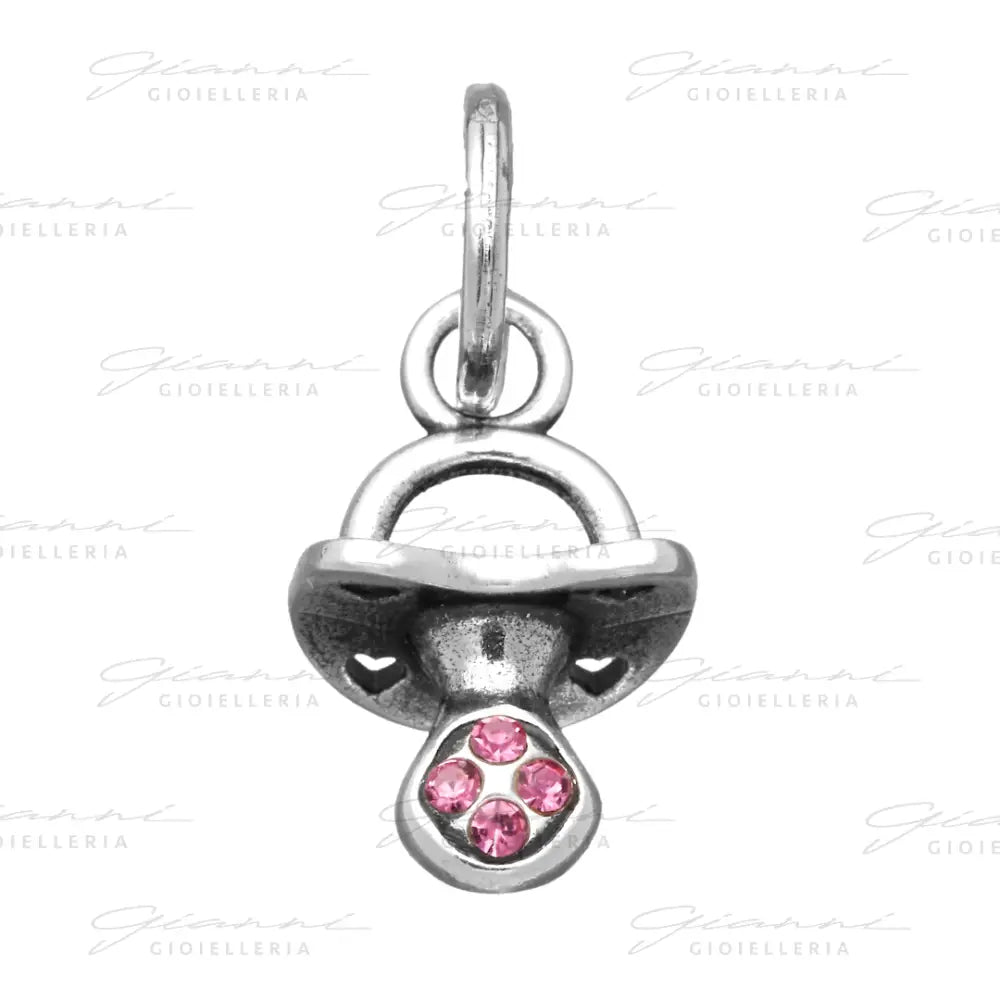Mini Charm Giovanni Raspini - Ciuccio Crystal Rosa Charm