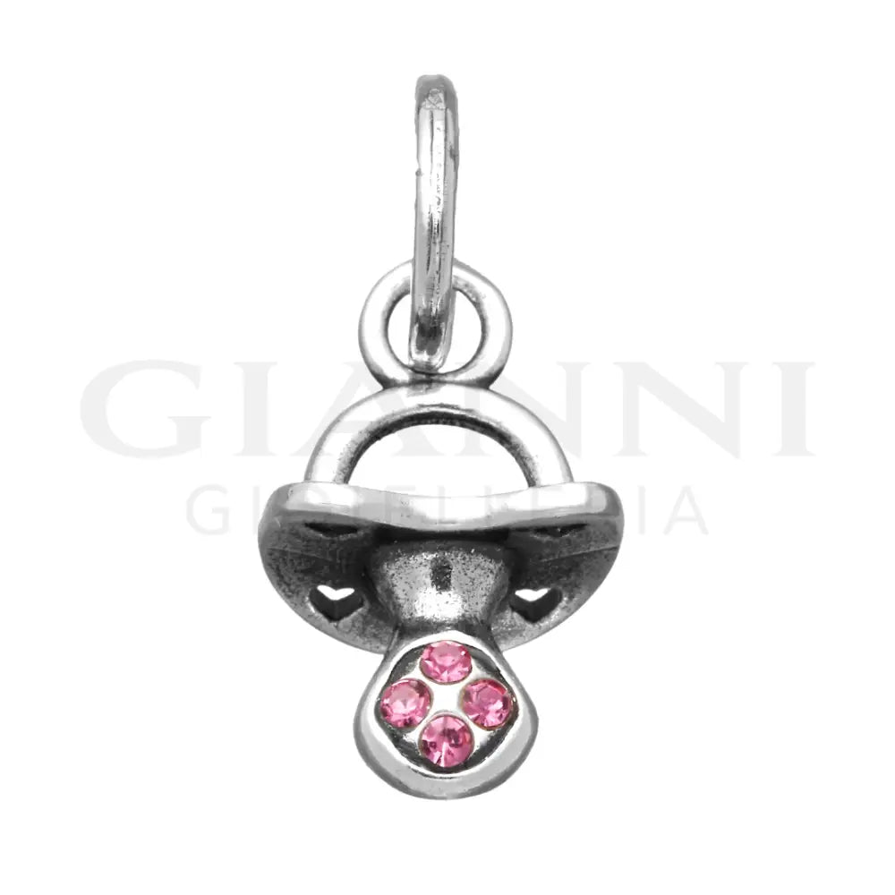 Mini Charm Giovanni Raspini - Ciuccio Crystal Rosa Charm