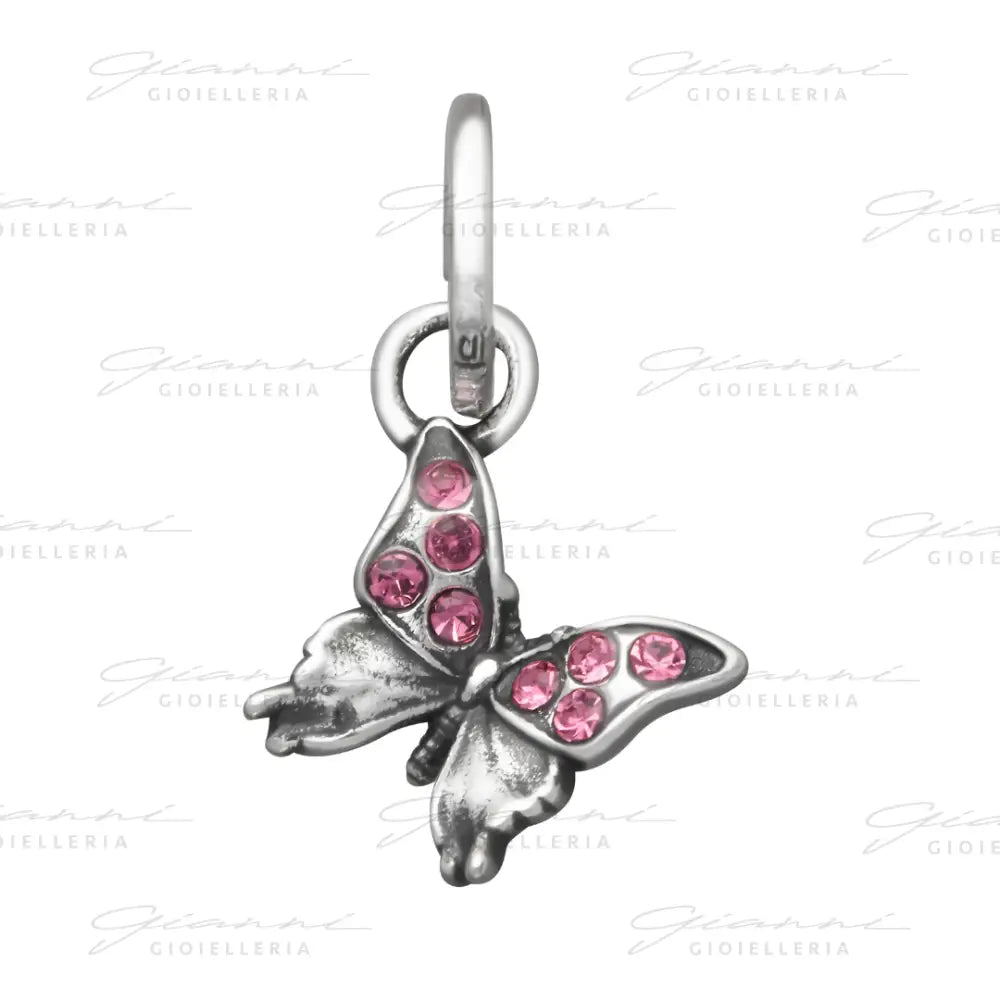 Mini Charm Giovanni Raspini - Farfalla Crystal Rosa Charm