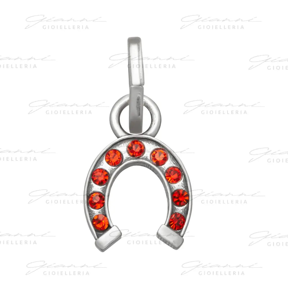 Mini Charm Giovanni Raspini - Ferro Di Cavallo Crystal Rosso Charm
