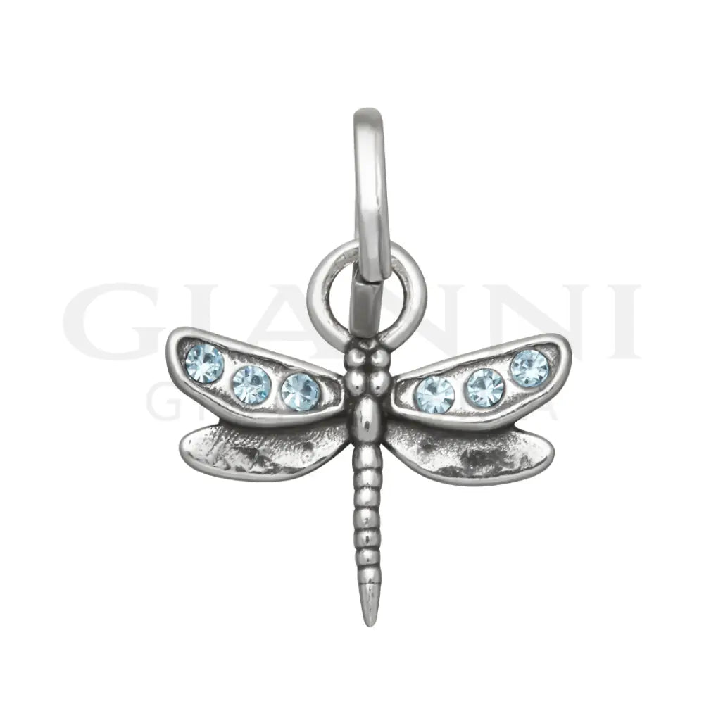 Mini Charm Giovanni Raspini - Libellula Crystal Celeste Charm